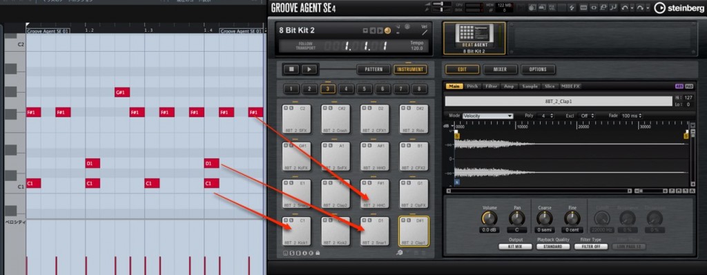 打ち込んだMIDIノートが演奏されない Cubase