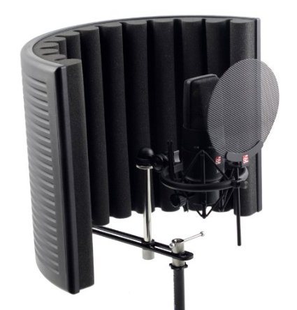 Reflection filters used to increase your vocal recording quality.