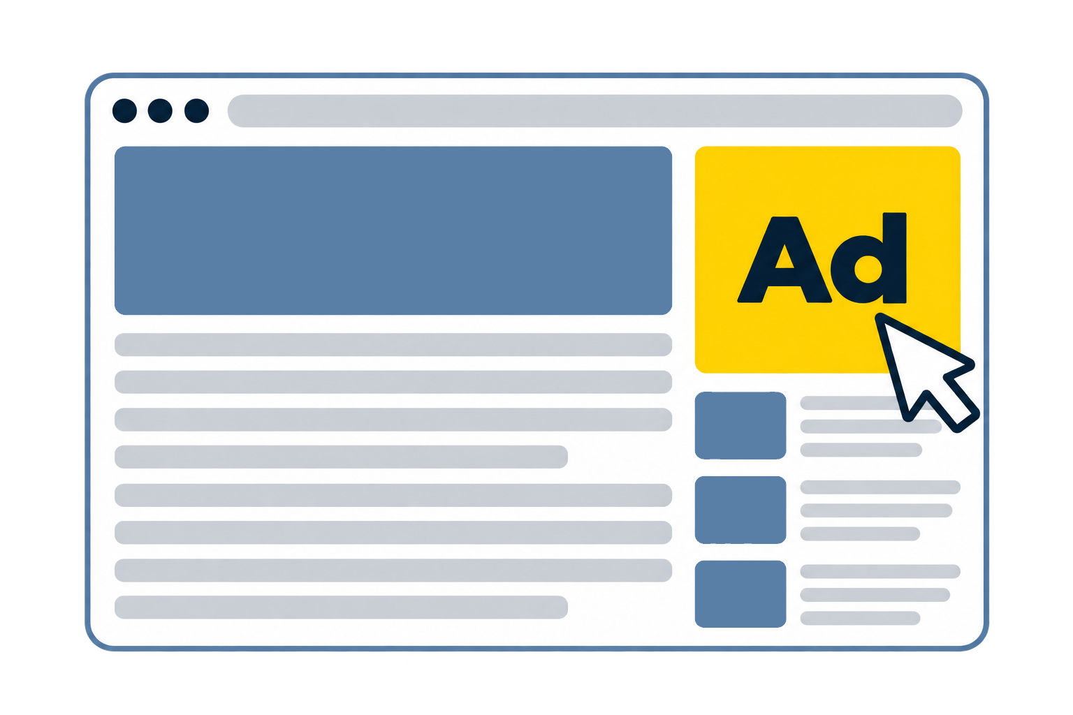 Advertising placement illustration