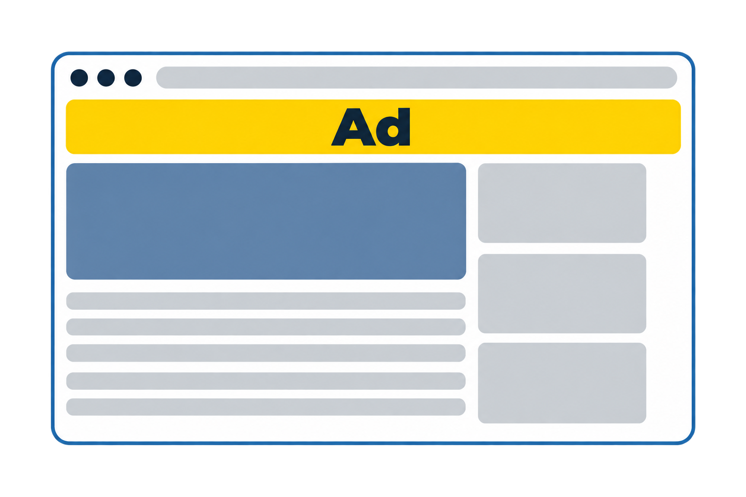 Advertising placement illustration