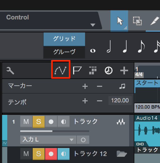 オートメーションボタン