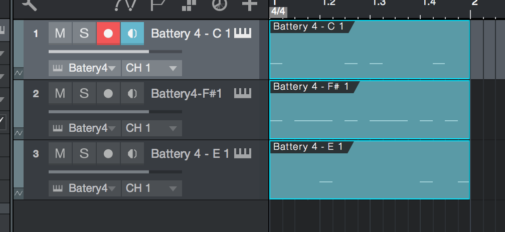 Midiトラックを音程ごとに分割 Studio One 使い方