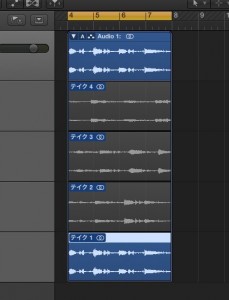 ループレコーディングからベストテイクを作成