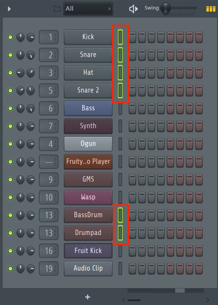 チャンネルに グループ を設定し作業を効率化する Fl Studio 使い方