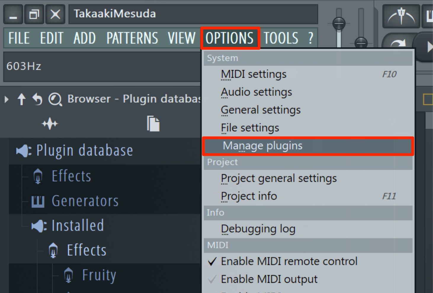 Manage plugins