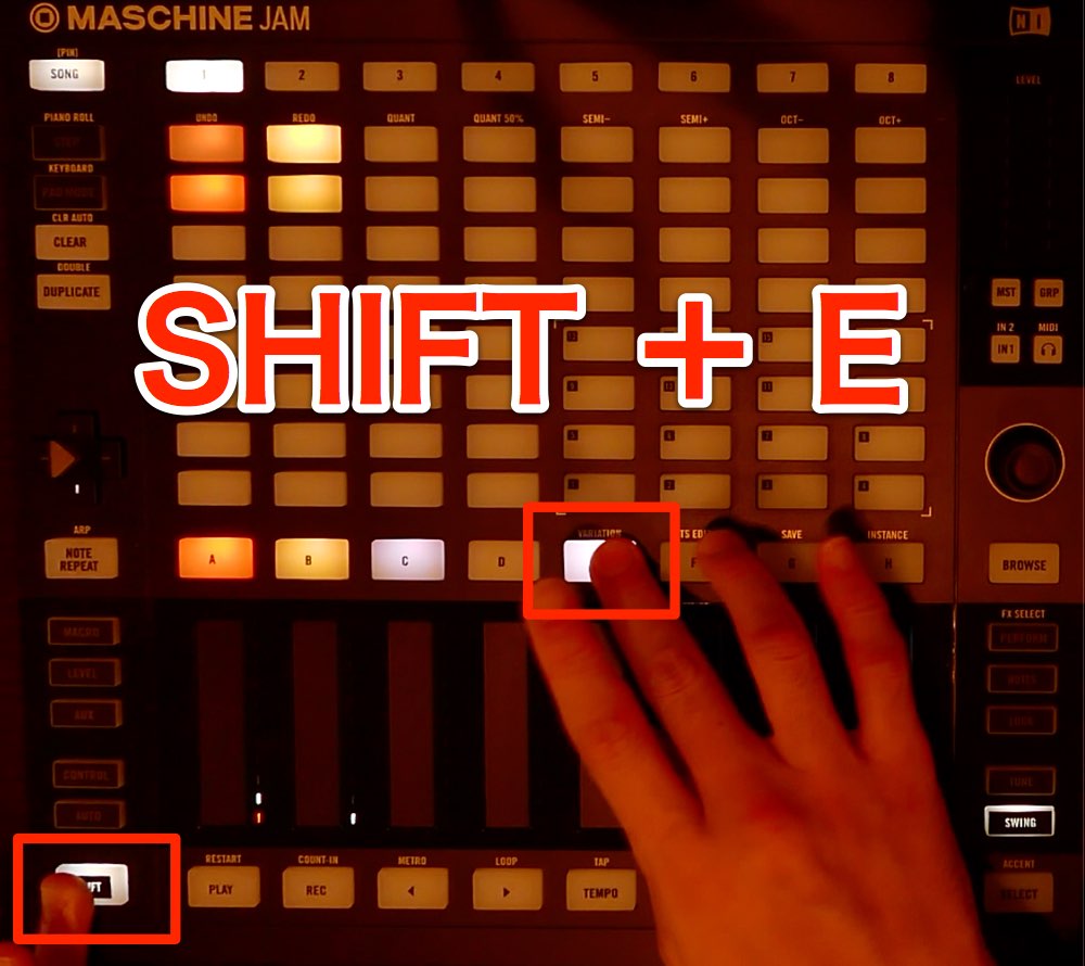 DTM・DAW MASCHINE JAM MASCHINE JAM 使い方 スウィング機能とバリエーション機能を使用して