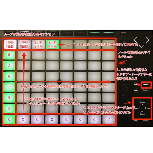 Ableton Push 2 の使い方 コードやメロディーの打ち込み