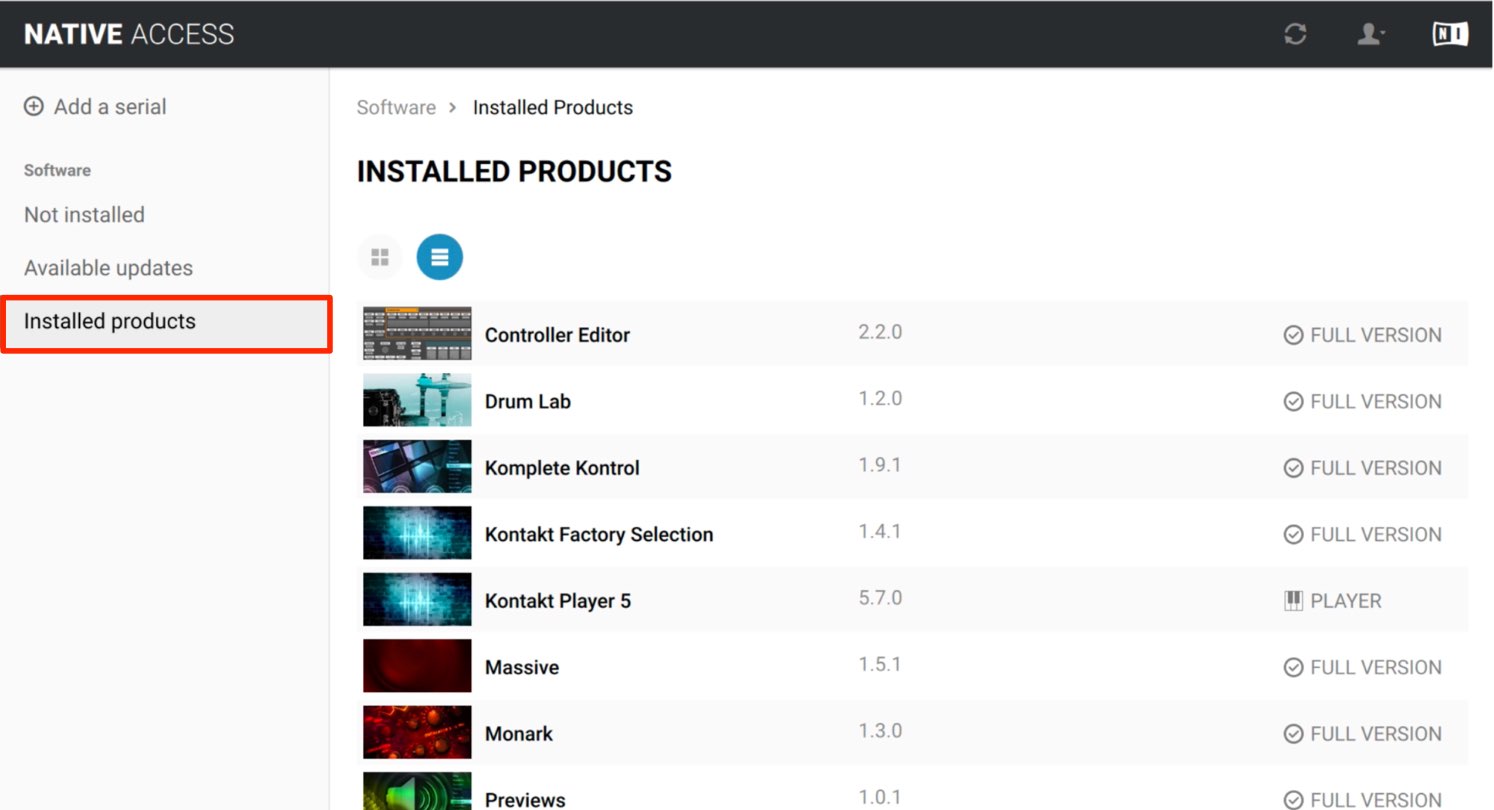 Installed products