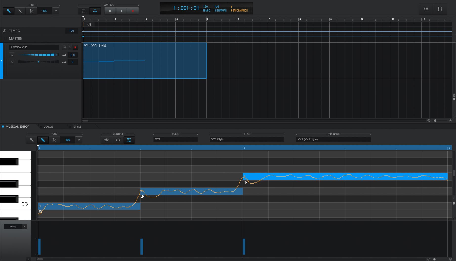 edit tempo in vocaloid 4