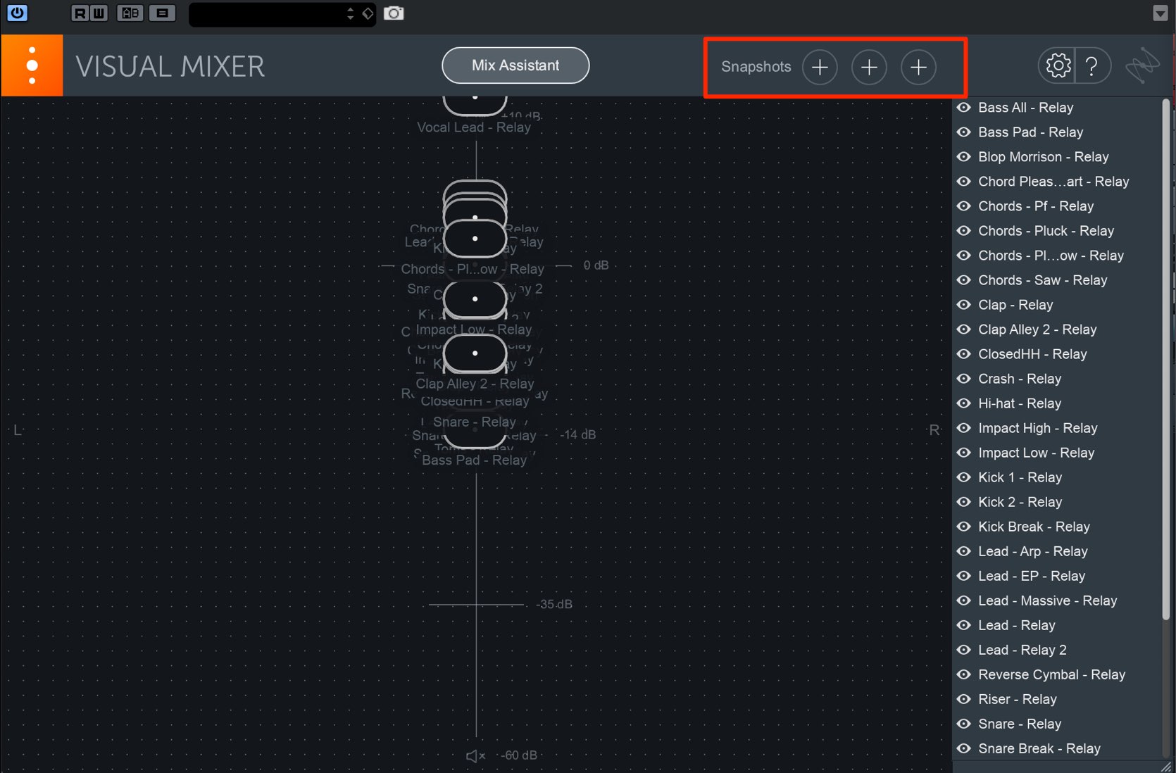 Visual Mixer 3 スナップショット