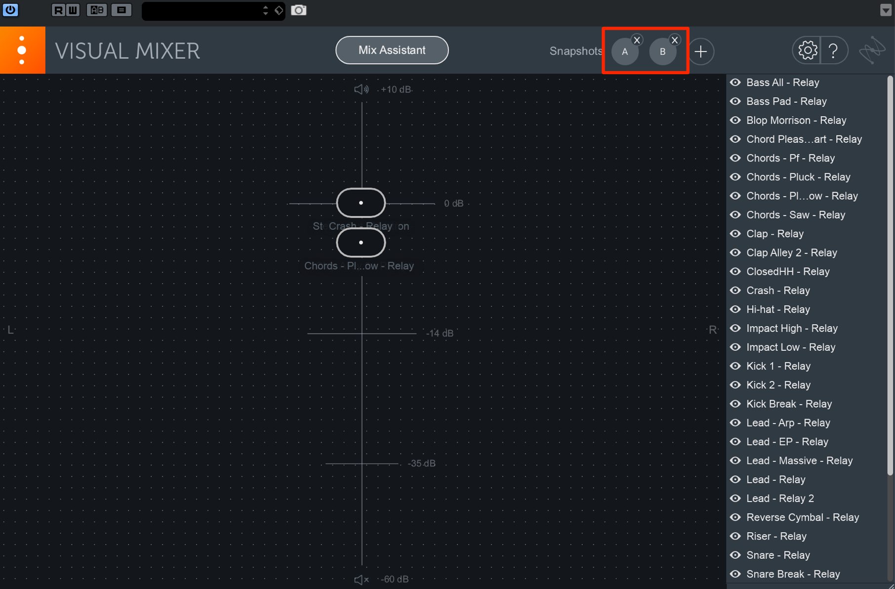 Snapshots Visual Mixer 3