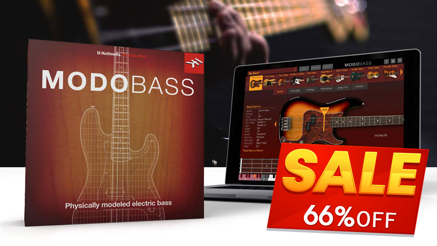 【66%OFF】生ベース音源の定番「MODO BASS」がセール中!