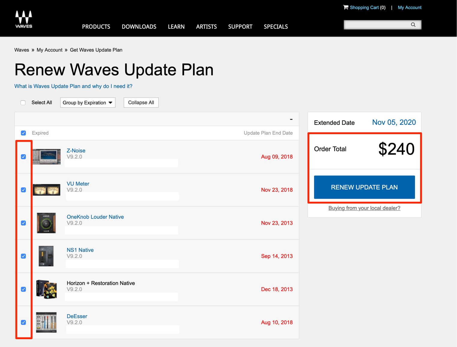 Get Waves Update Plan