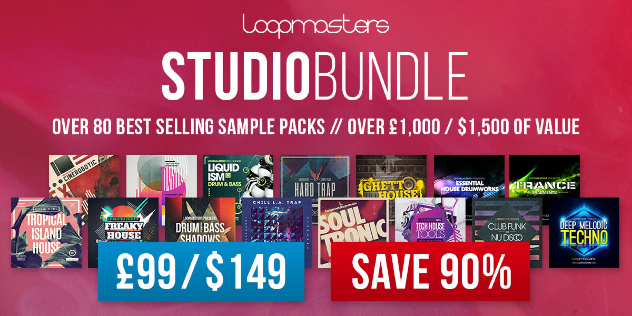 【驚愕の95%OFF】Loopmasters Studio Bundleのスペシャルバンドル 2,900ドル→132 ドル!