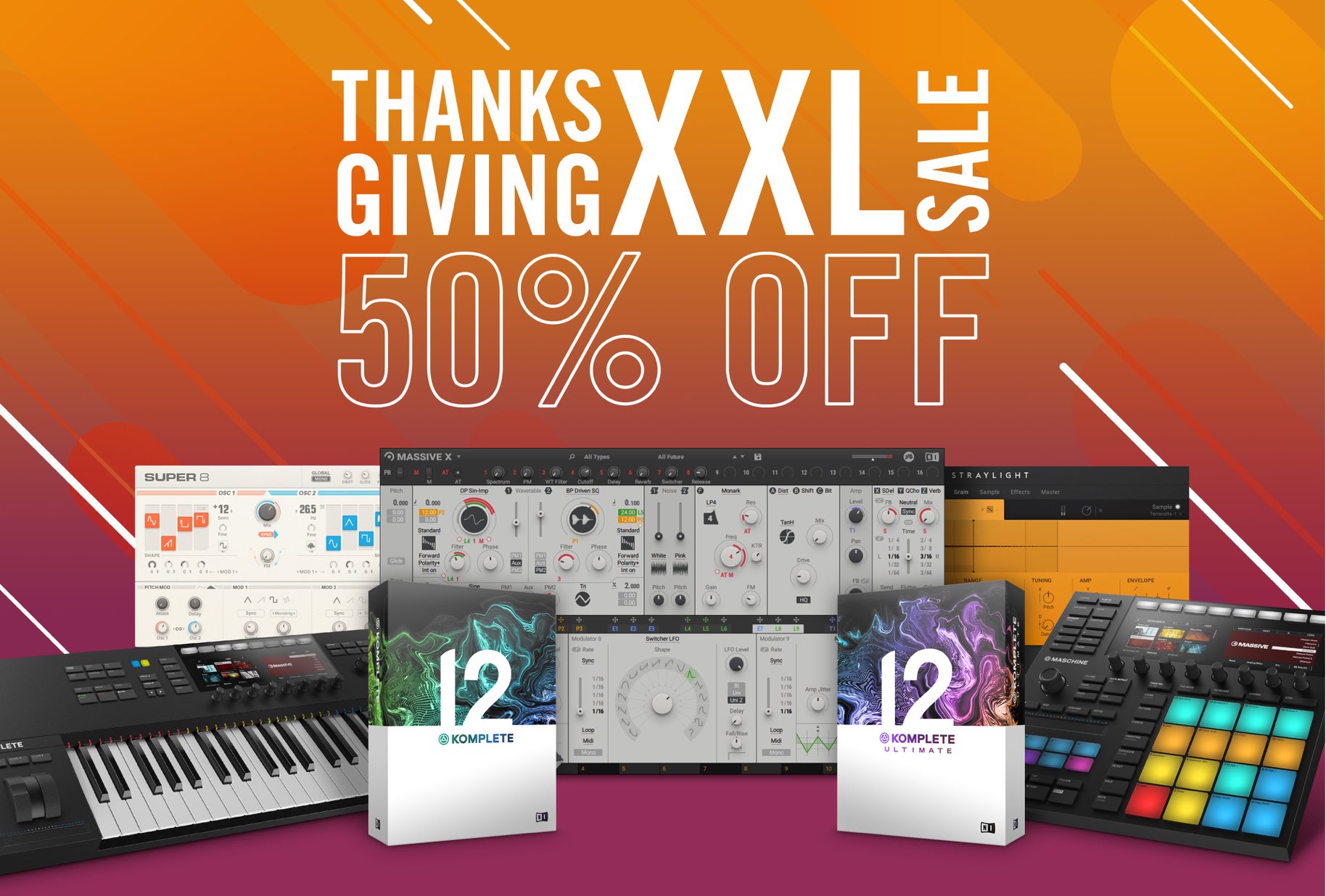 【50%OFF】待ちに待ったNative Instrumentsのサンクスギビング半額セール!