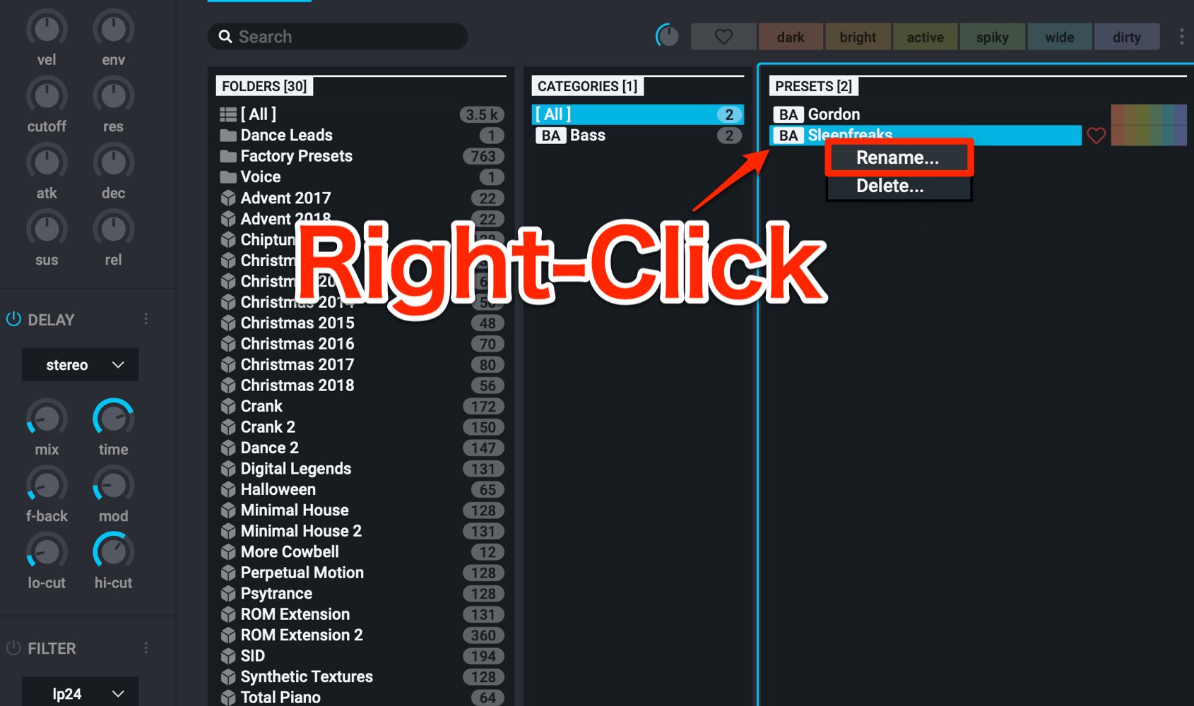 refx nexus 2 add presets into library