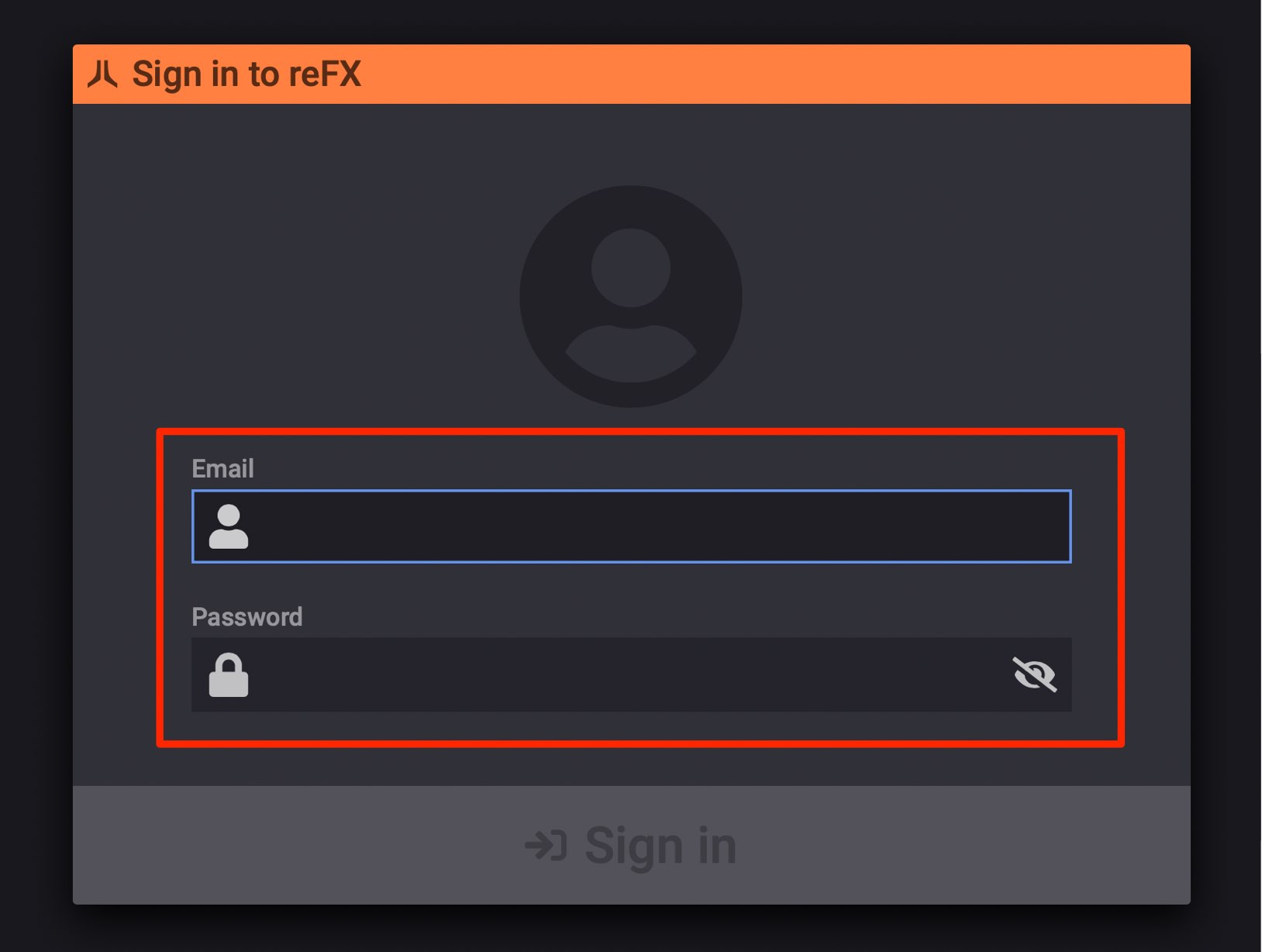 reFX Cloud Login