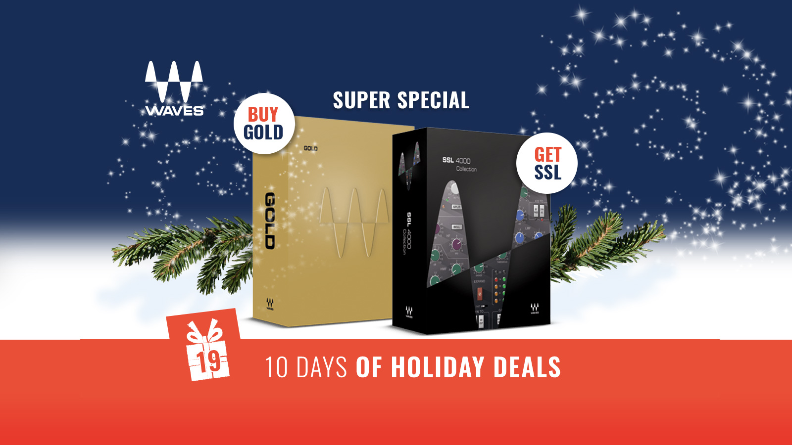 【本日19時まで】Waves Goldを買うとSSL 4000 Collection が無料でついてくるキャンペーン開催中!