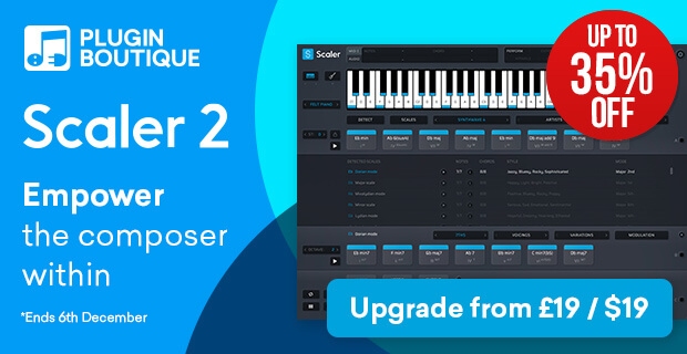 【最大35%OFF】コード進行支援ソフト「Scaler 2」がブラックフライデーセール中!