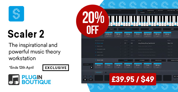 【20%OFF】コード進行支援ソフト「Scaler 2」がセール中!