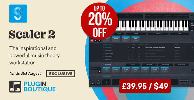 【20%OFF】コード進行支援ソフト「Scaler 2」がセール中!