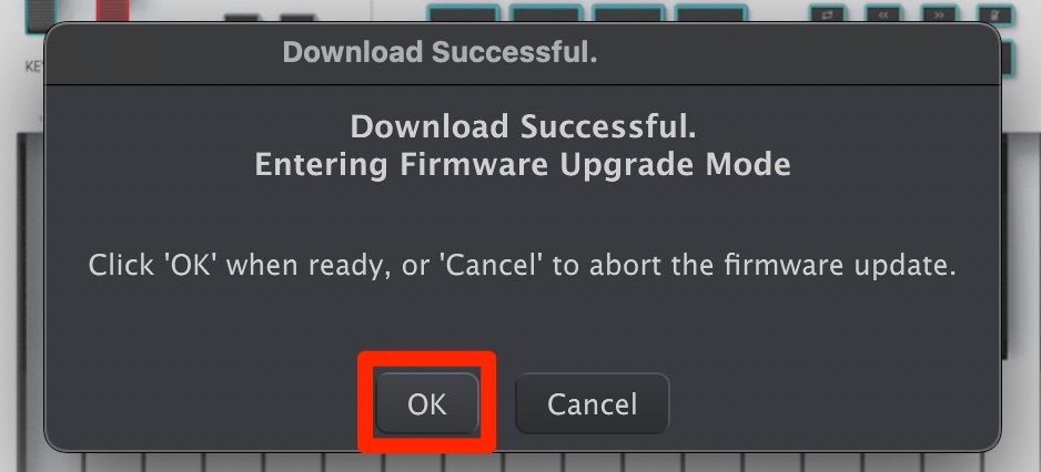 Download_Successful_Entering_Firmware_Upgrade_Mode_と_MIDI_Control_Center_-_Default