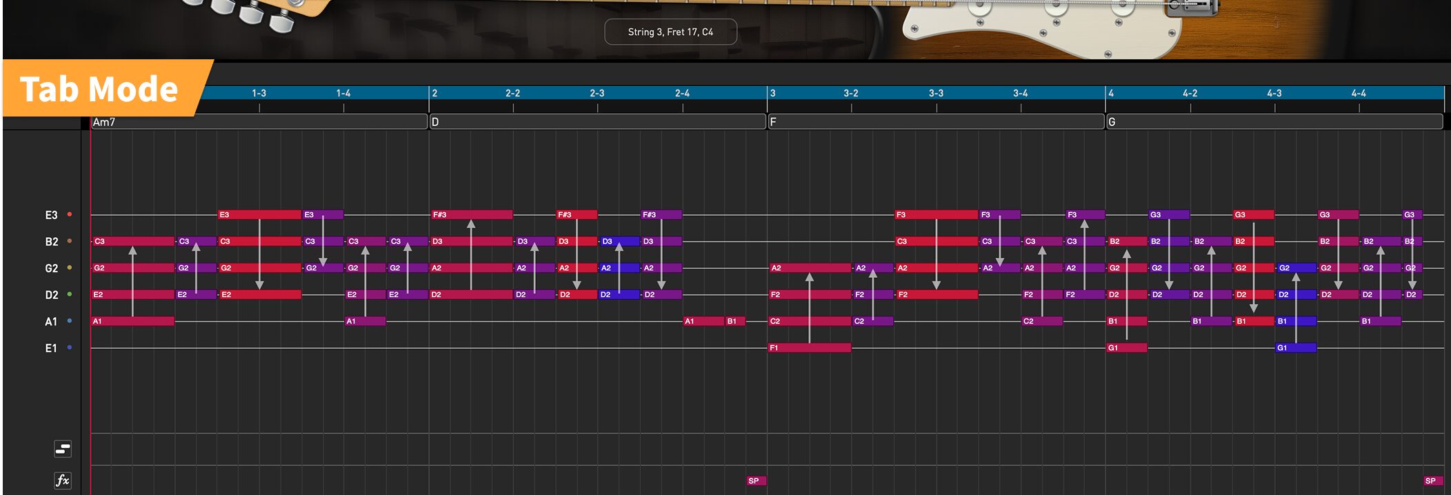 Riffer タブ譜表示